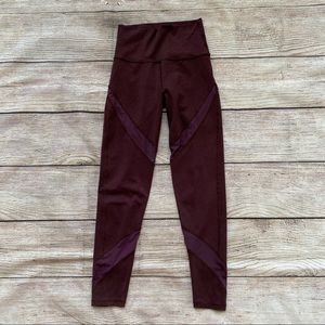 Aerie Burgandy Leggings Ladies Teen XS